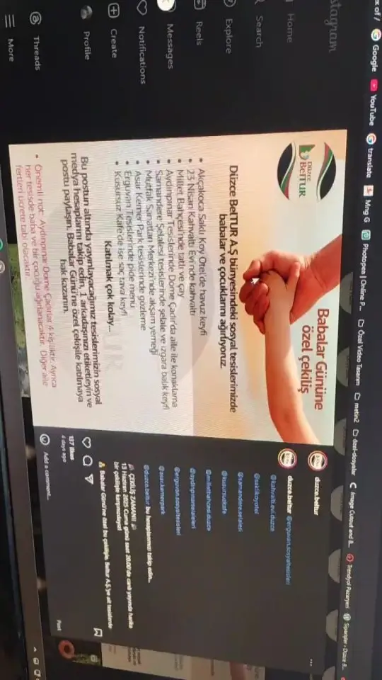 BelTUR Babalar Günü Özel Çekiliş Sonuçları;

1- @abbingol25 ( Aydınpınar Konaklama )

2- @bulentbakkaloglu ( Akçakoca SaklıKoy Havuz Keyfi )

3- enverburcu.kocaman ( Mutfak Sanatları Merkezi Akşam Yemeği )

4- @atuna32 ( Erguvan Sosyal Tesisleri Kahvaltı )

5- @emine_grg ( 23 Nisan Kahvaltı Evi Kahvaltı )

6- @haticeatsvn81 ( Kusursuz Kafe Saç Tava )

7- @omeronur81 ( Asar Kemer Park Gözleme Menü )

8- @muratalmdr83 ( Samandere Şelalesi Izgara Balık )

9- @delihasanoglubaris ( Millet Bahçesi Tatlı ve Çay Menü )

10- @oznur.yaman81 ( Millet Bahçesi Tatlı ve Çay Menü )

⚠️ Önemli Not: Çekiliş kurallarını karşılamayan katılımcıların yedek talihlilerde ilk sıradan seçilecektir.
